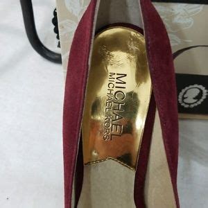 michael kors burgundy shoes